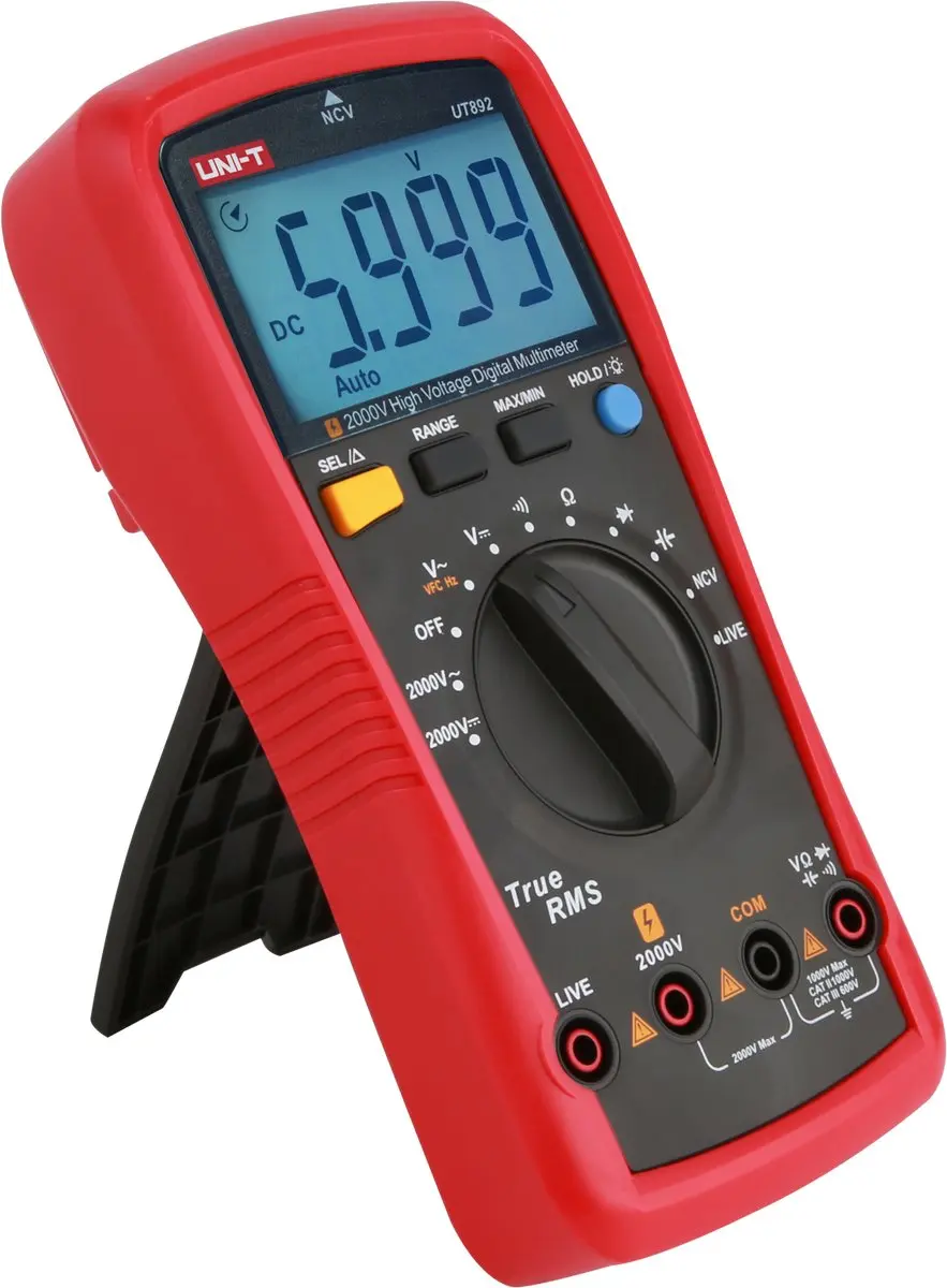 UNI-T UT892 Multimeter - True RMS - 2000V - Rood/Zwart