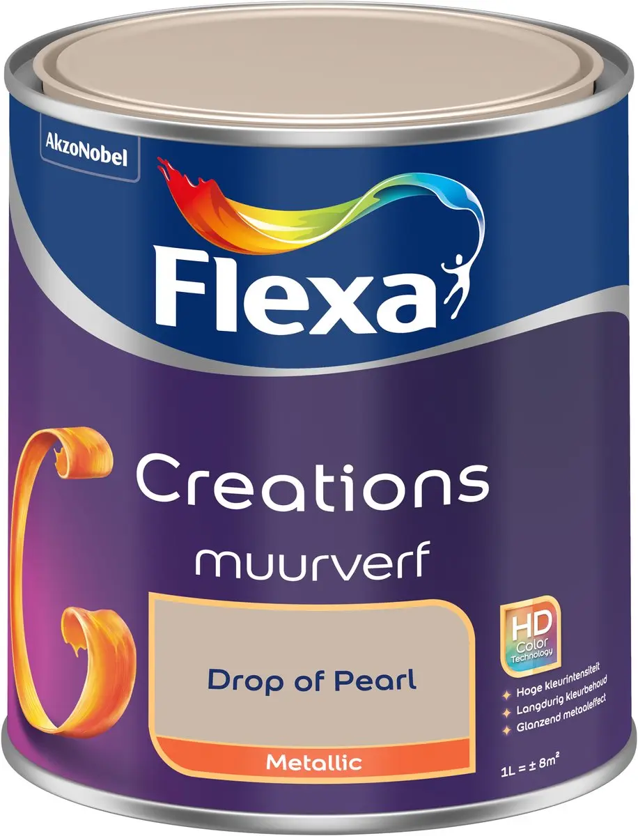 Flexa Creations Muurverf Metallic Drop of Pearl 1L