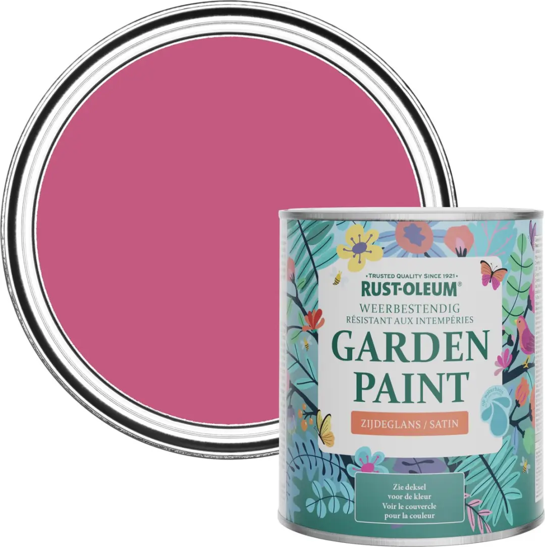 Rust-Oleum Roze Tuinverf Zijdeglans Framboos 750ml