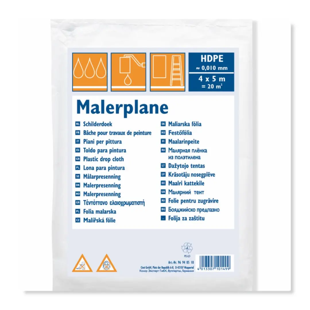 Color Expert Westex HDPE Afdekfolie 10µ - 4x5m Transparant