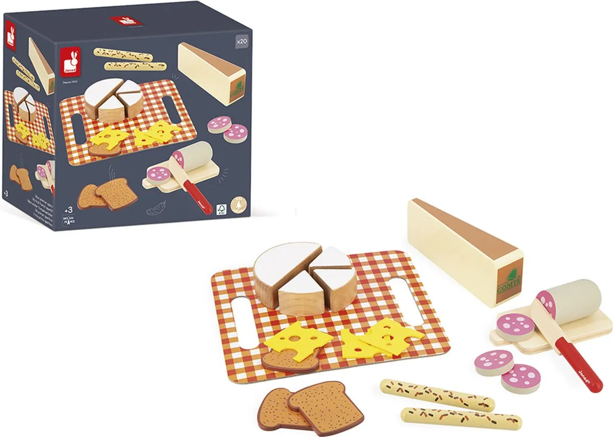 Janod Houten Kaasplankje Multikleur