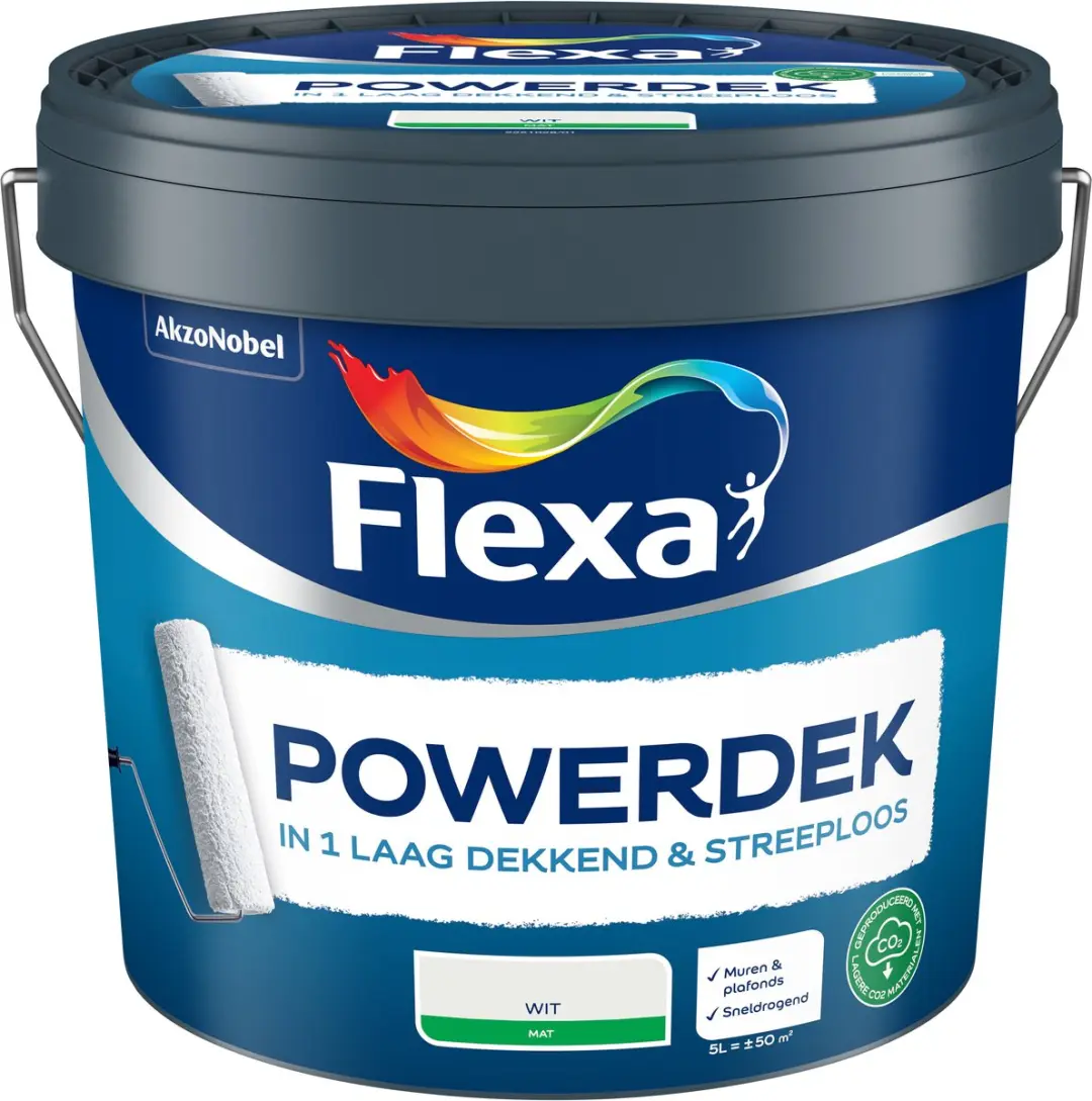 Flexa Powerdek Muren & Plafonds Wit 5L