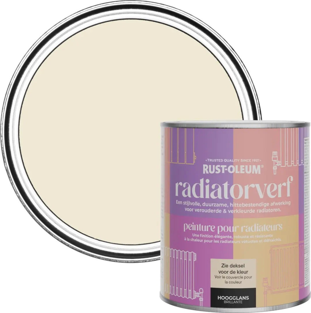Rust-Oleum Wit Radiatorverf Hoogglans 750ml