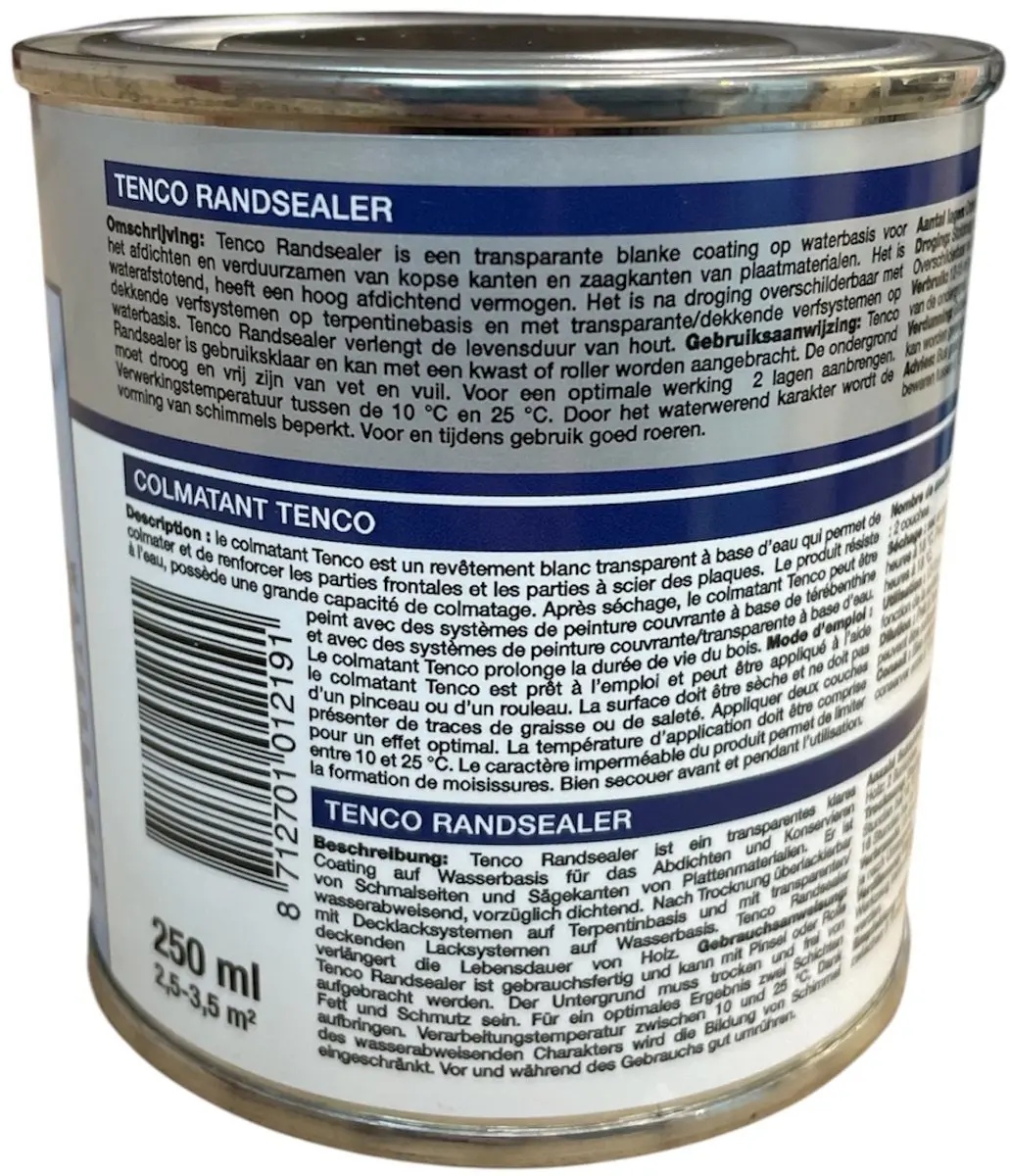 Tenco Randsealer Transparant 250ml - Waterbasis