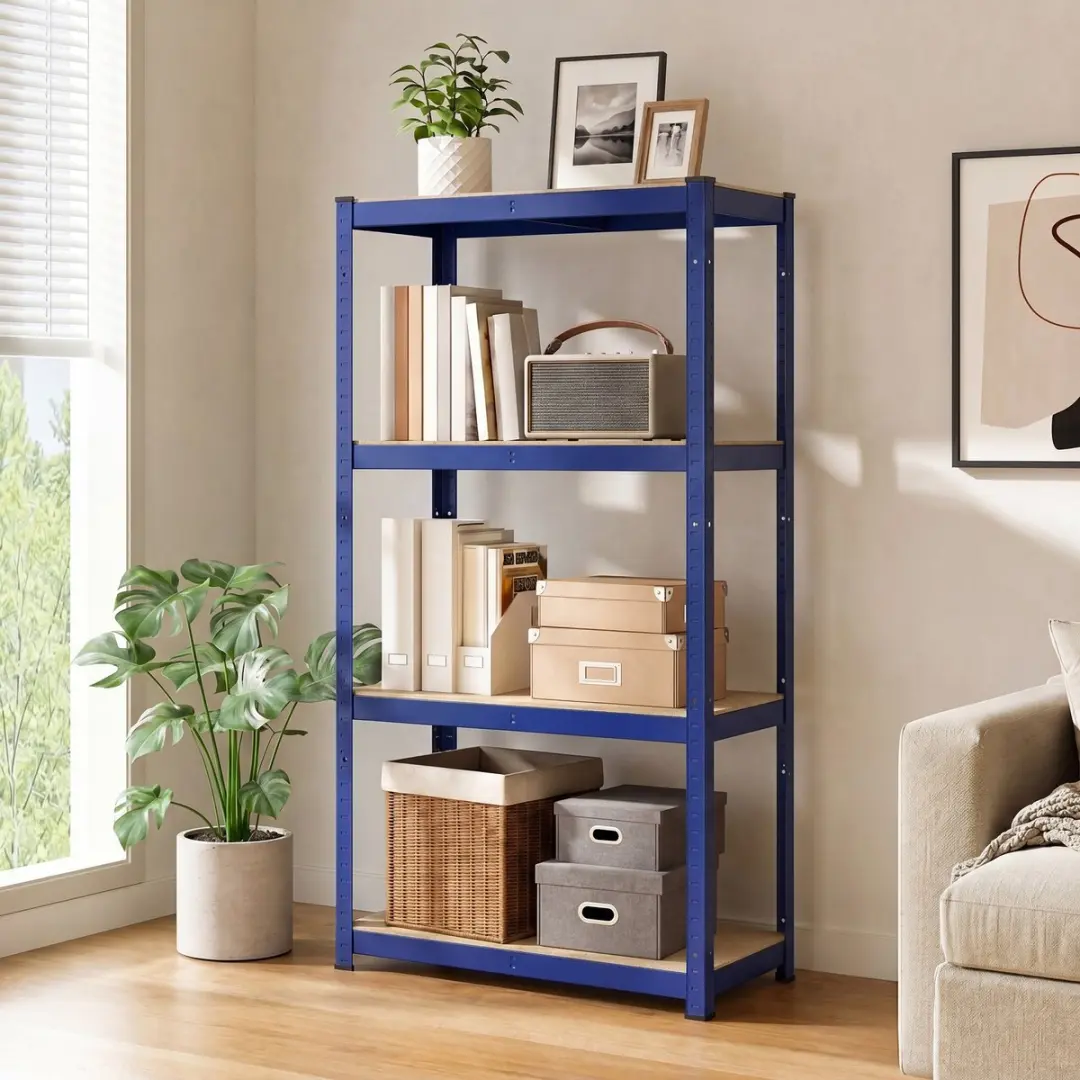 Songmics Stellingkast Blauw - 4 Niveaus - 520 kg