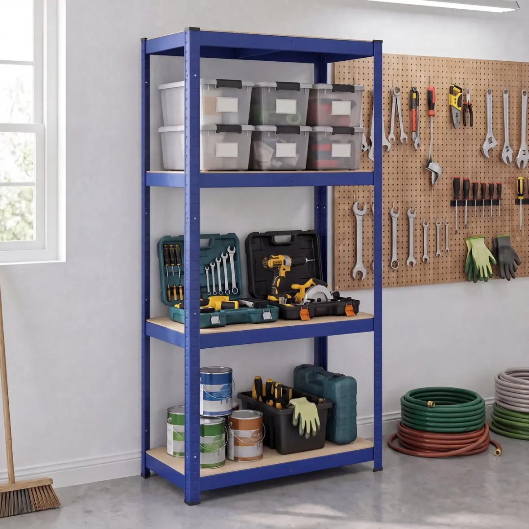 Songmics Stellingkast Blauw - 4 Niveaus - 520 kg