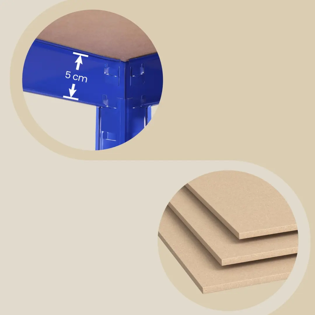 Songmics Stellingkast Blauw - 4 Niveaus - 520 kg