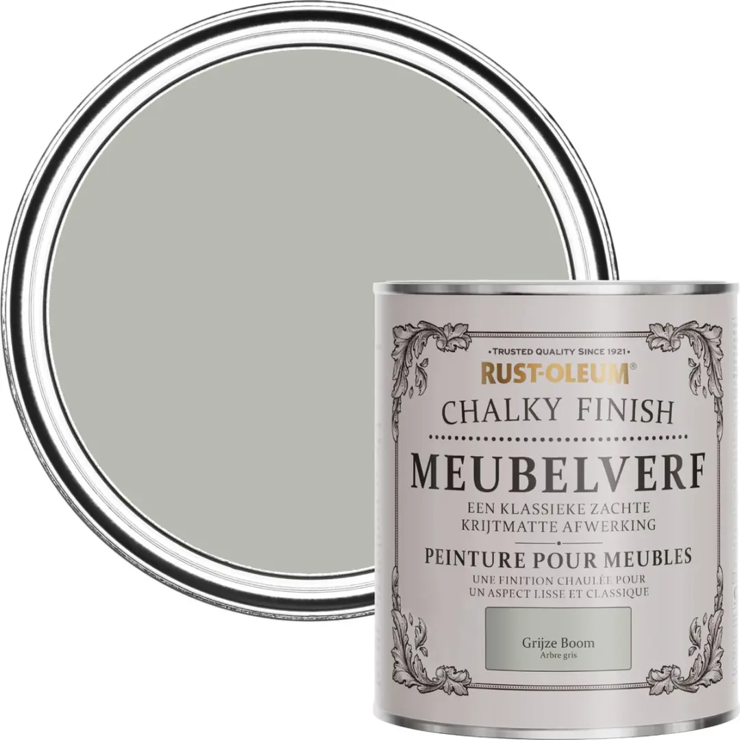 Rust-Oleum Grijs Chalky Finish Meubelverf 750ml