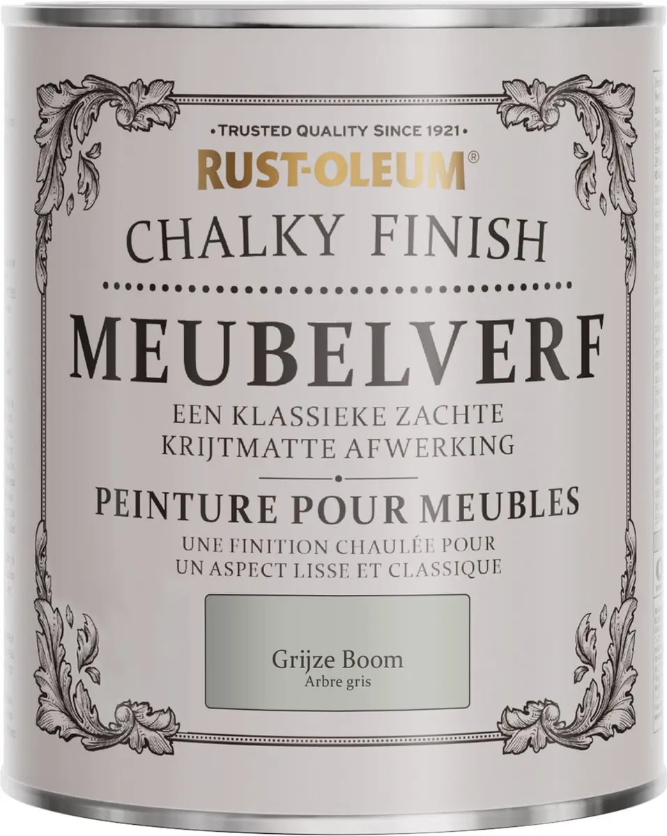 Rust-Oleum Grijs Chalky Finish Meubelverf 750ml - Grijze Boom