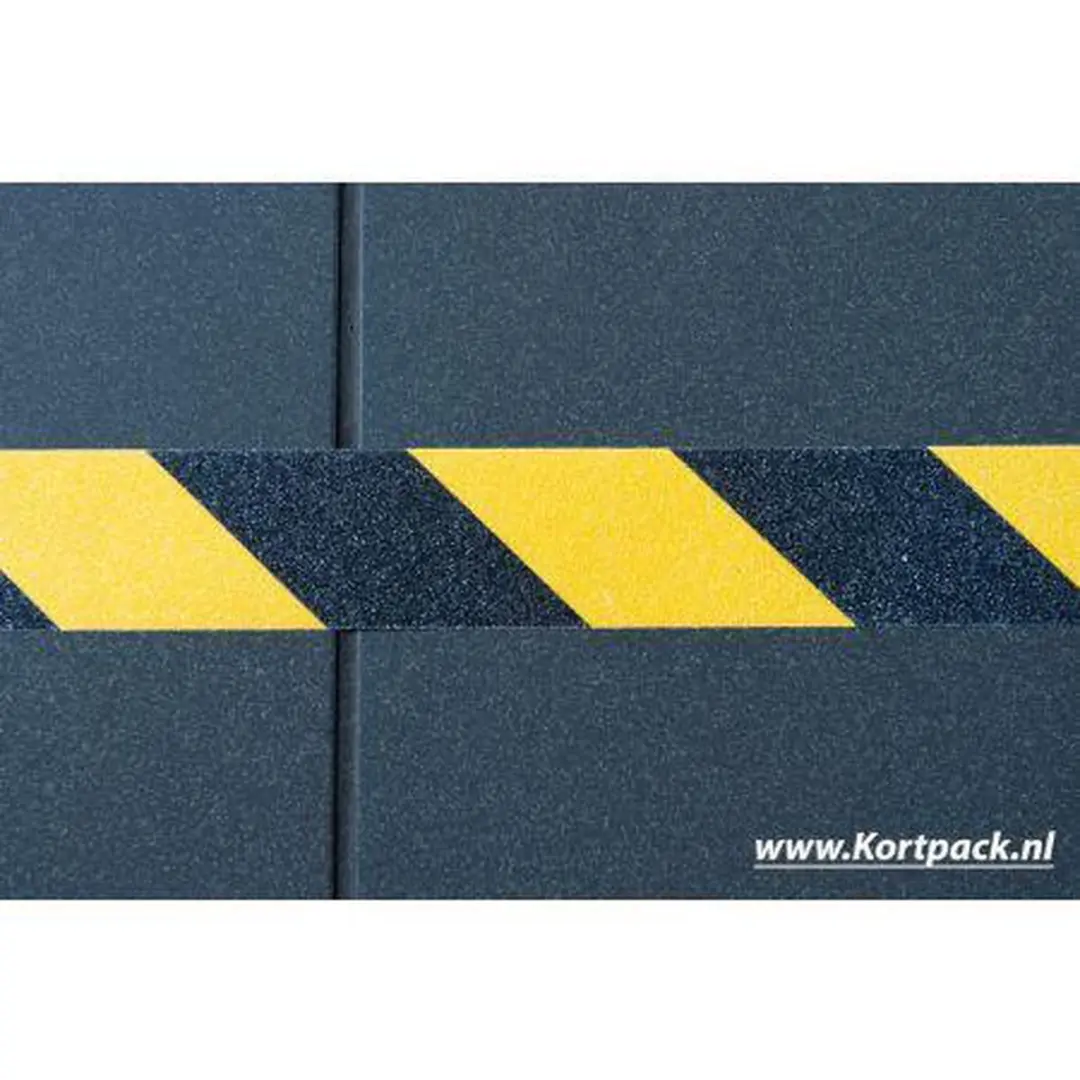 Kortpack Antisliptape 50mm x 18.3m - Geel/Zwart