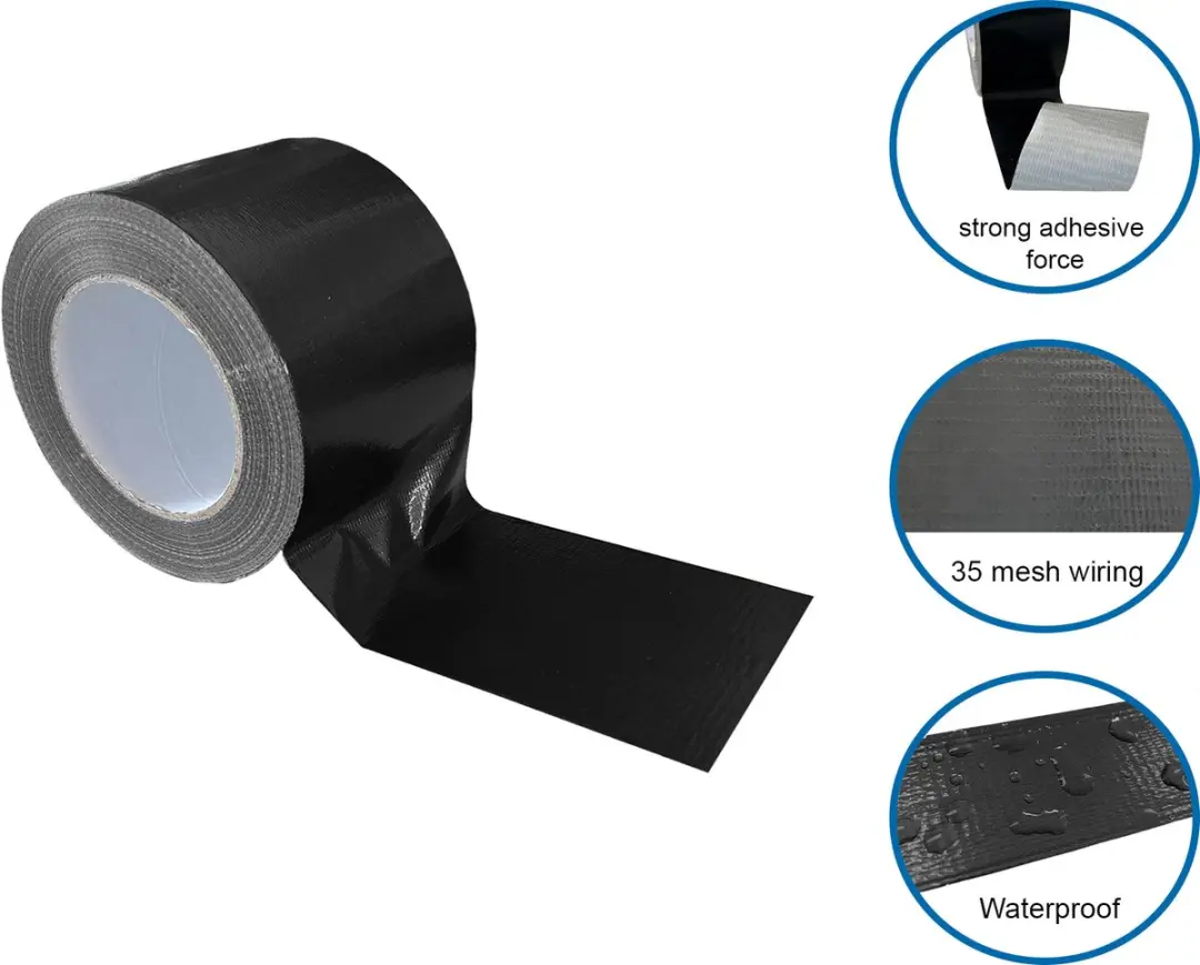 Kortpack Duct-Tape 96mm x 50m - Zwart