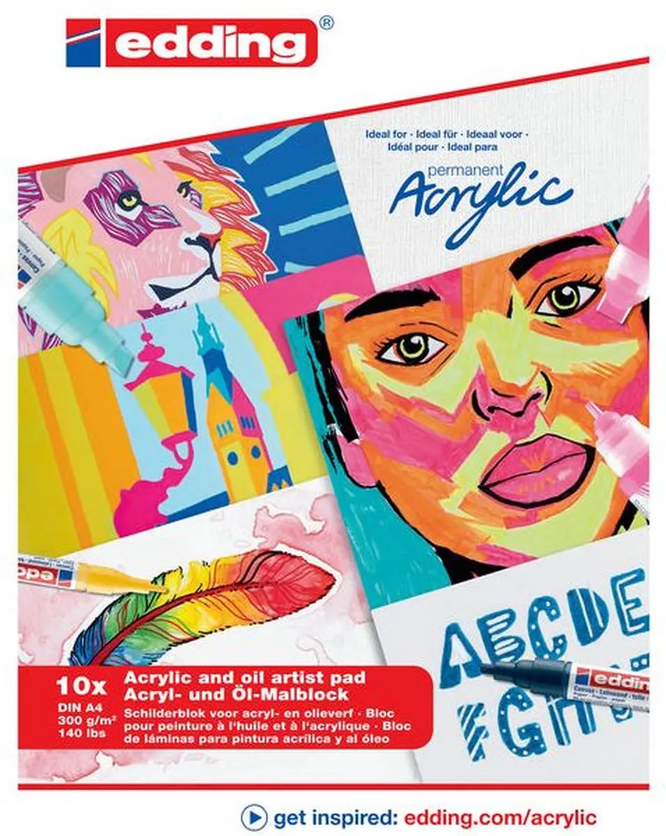 edding 30010 Olie-Acrylblokken - 15 Stuks
