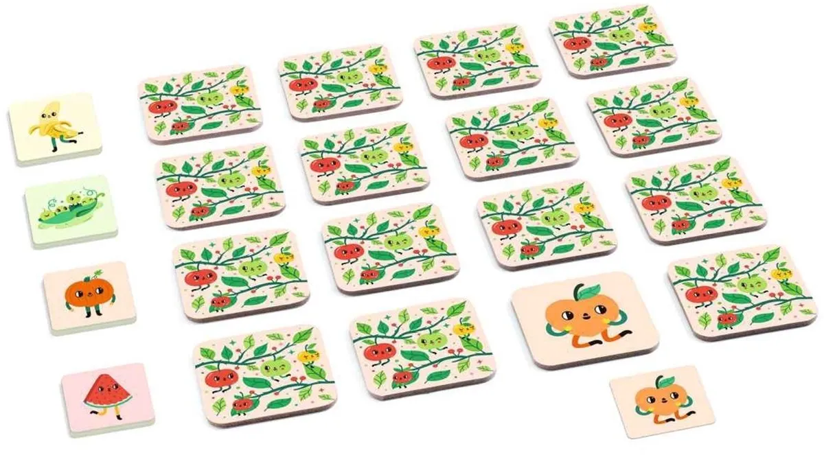 Djeco Veggy Memo - 16 Stuks Multicolore