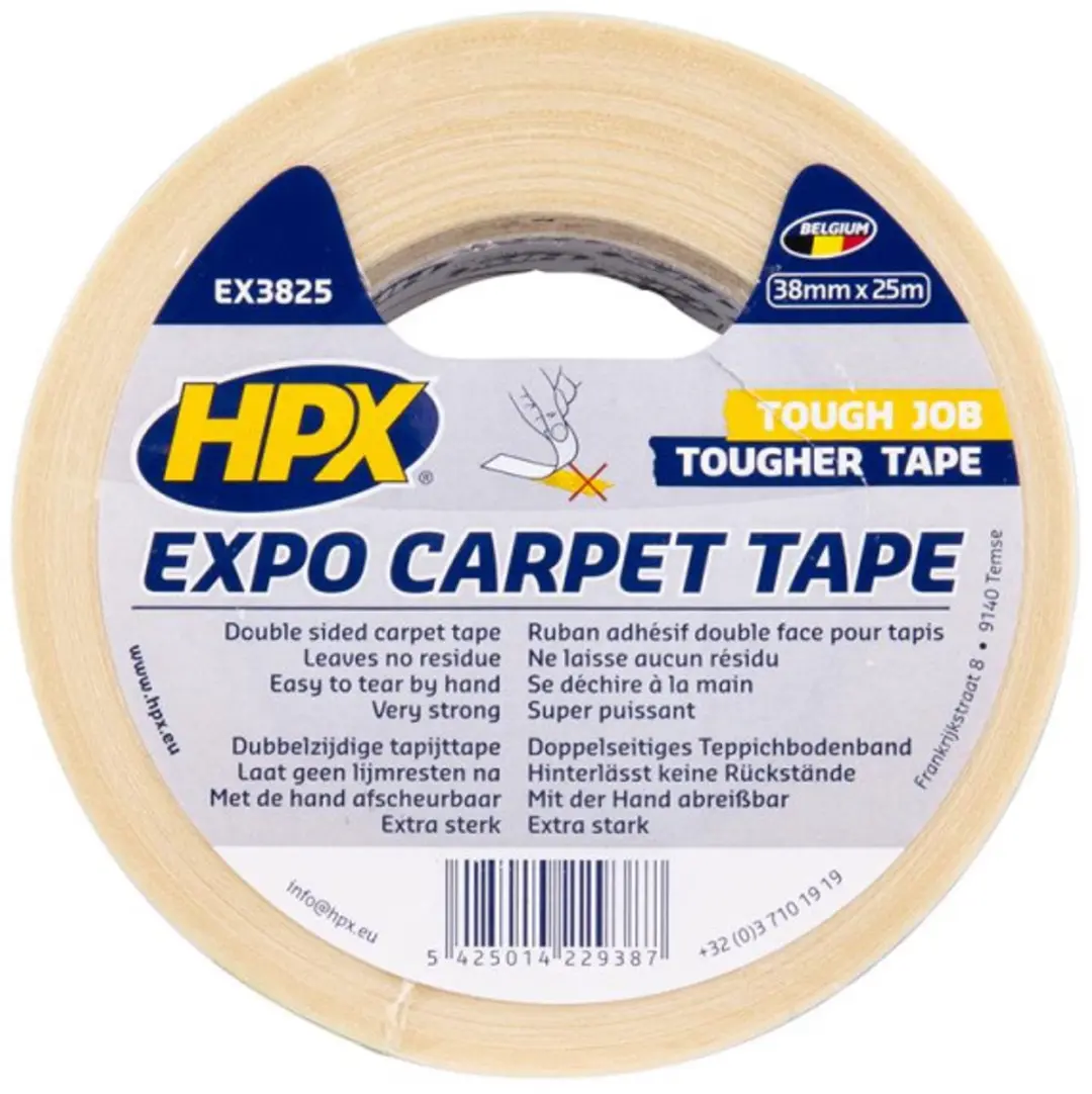 HPX Expo Carpet Tape 38mm x 25m - Wit