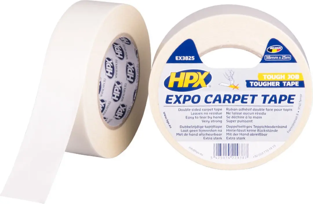HPX Expo Carpet Tape 38mm x 25m - Wit