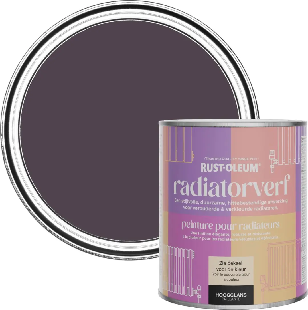 Rust-Oleum Donkerpaars Radiatorverf 750ml