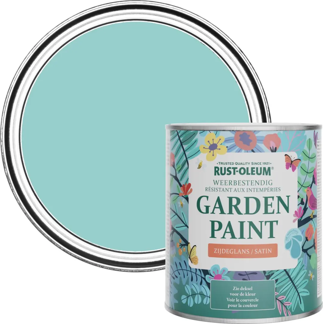 Rust-Oleum Blauw Tuinverf Zijdeglans 750ml