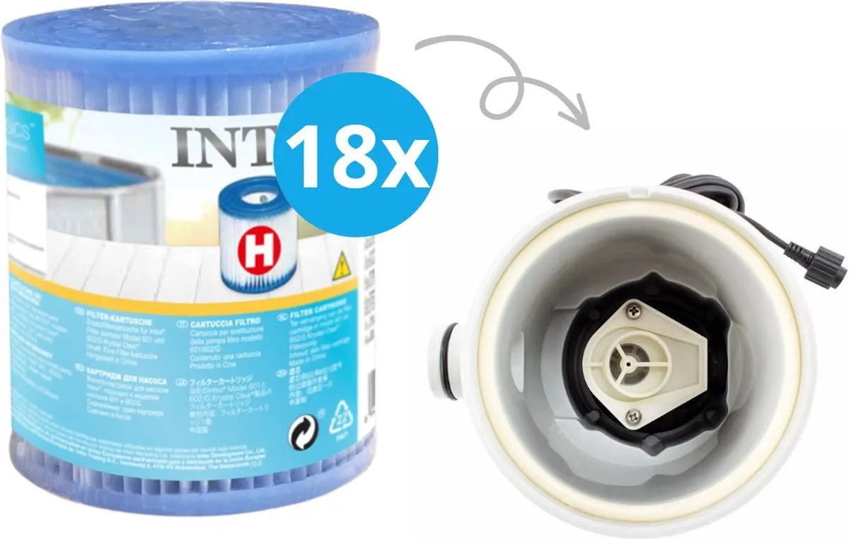 Intex GKD Voordeelverpakking H Filters 18 Stuks - 1250L - afbeelding 3 van 4