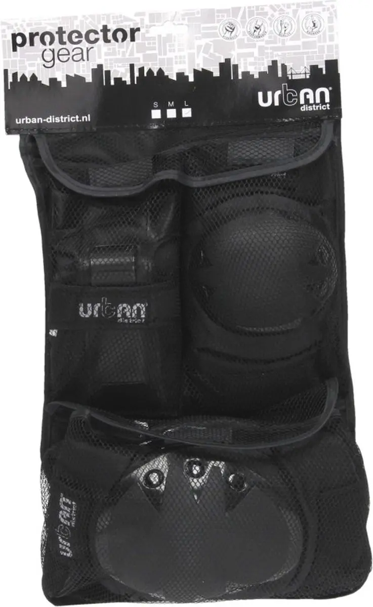 Johntoy Urban District Deluxe Skatebescherming - Maat L
