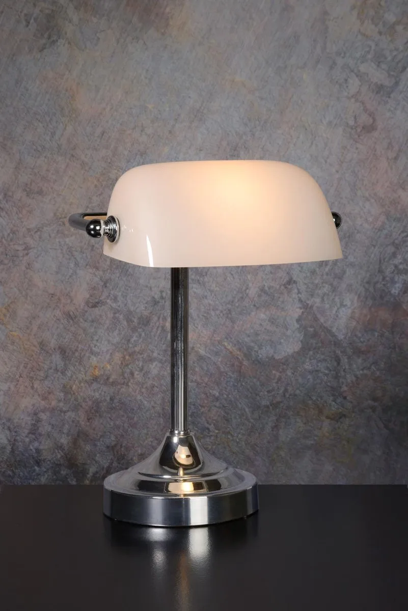 Lucide Banker Bureaulamp E14 - Chroom
