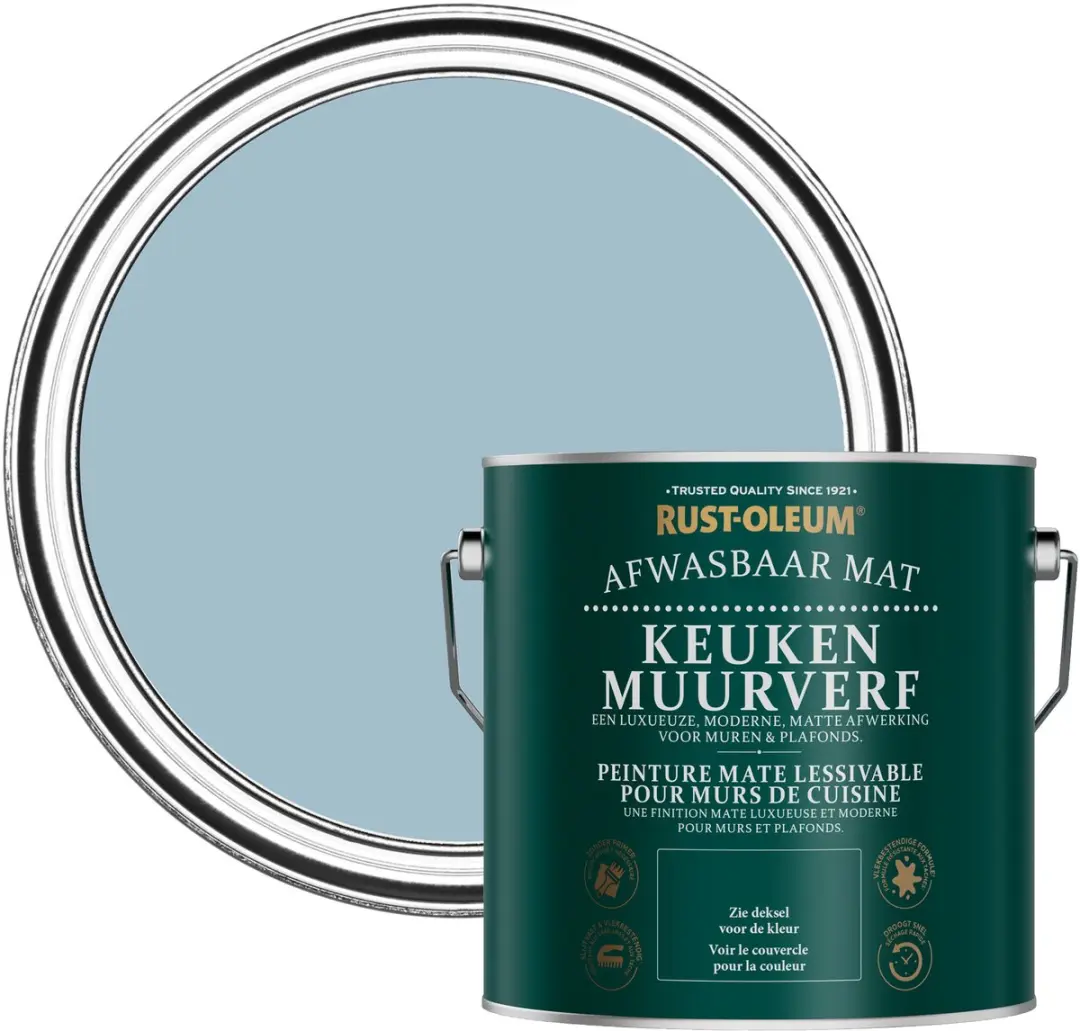 Rust-Oleum Keuken Muur- en Plafondverf Schemerblauw 2,5L