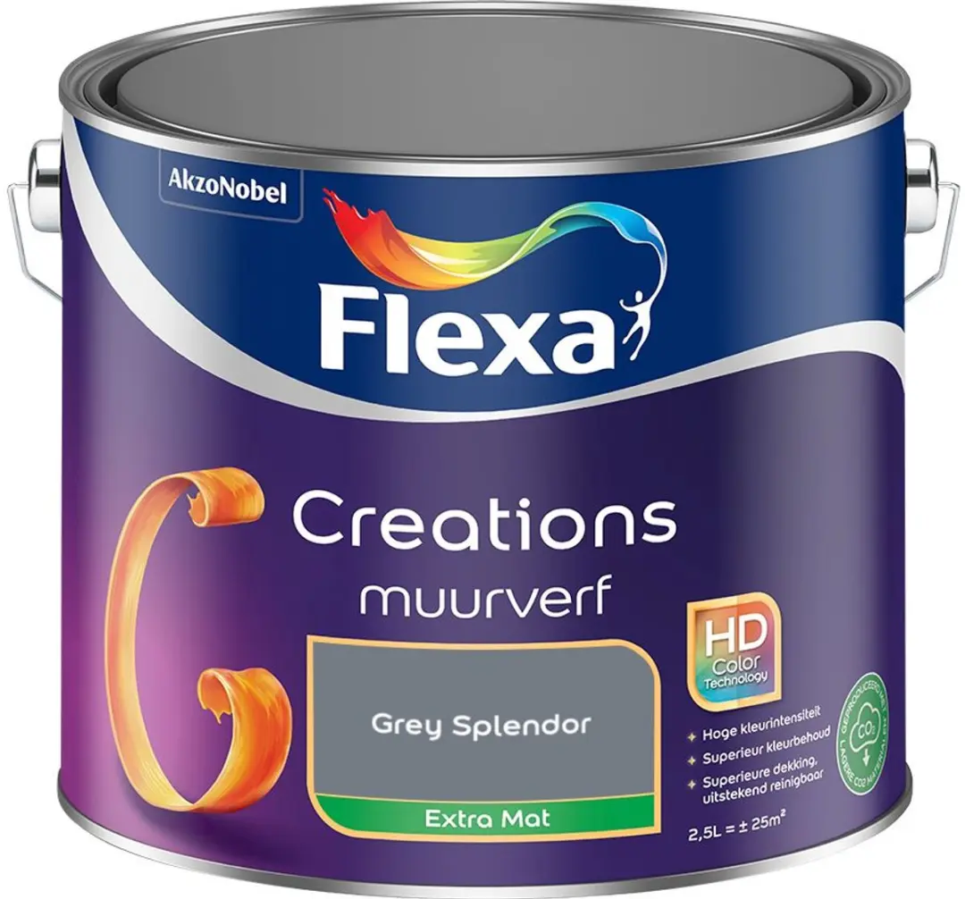 Flexa Creations Muurverf Extra Mat Grey Splendor 2,5L