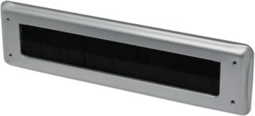Deltafix Brievenbusborstel Aluminium 34x8,3cm - Titanium grijs