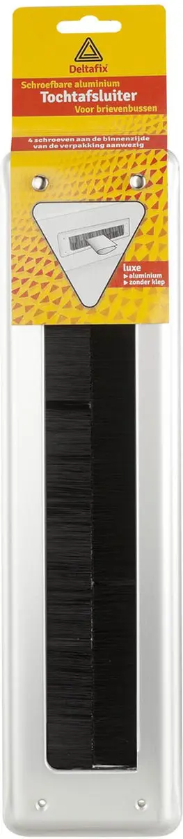 Deltafix Brievenbusborstel Aluminium 34x8,3cm