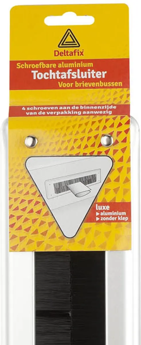 Deltafix Brievenbusborstel Aluminium 34x8,3cm - Titanium grijs