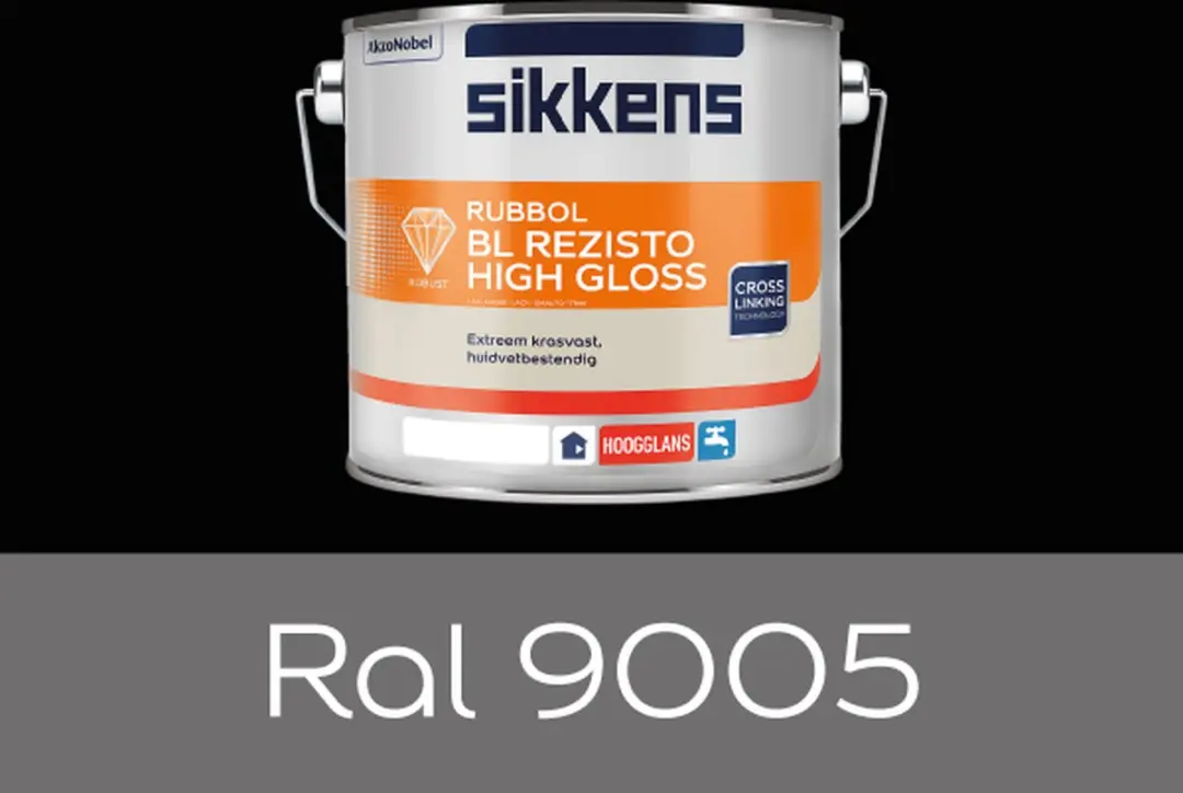 Sikkens Rubbol BL Rezisto High Gloss Ral 9005 Lakverf 5L