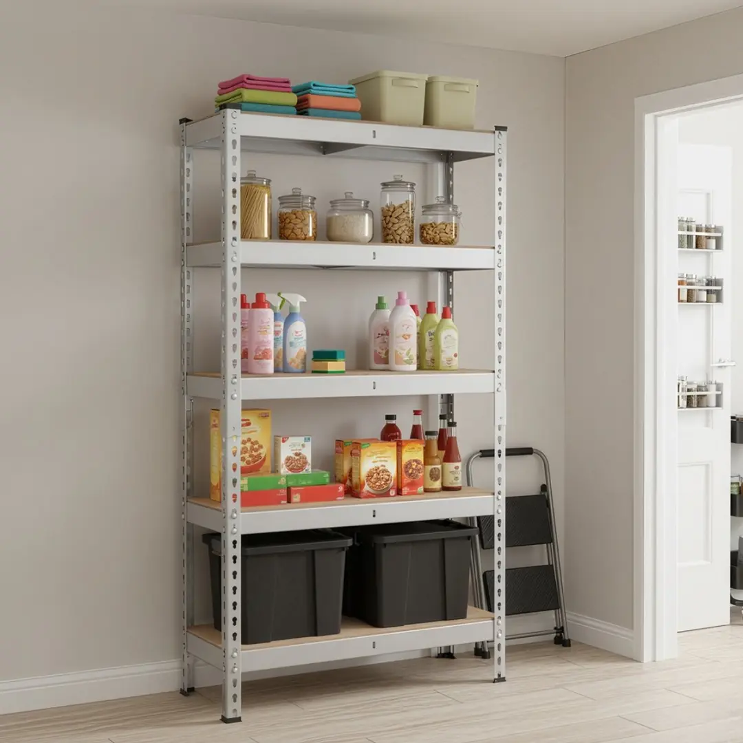 Songmics Stellingkast 5 Lagen - Max 875 kg - Zilver