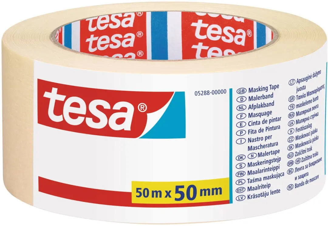 Tesa Masking Tape 50mm x 50m - 4 Rollen - Crème