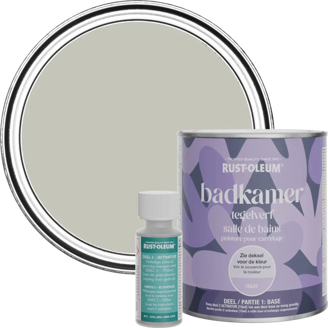 Rust-Oleum Grijs Badkamer Tegelverf Matt 750ml