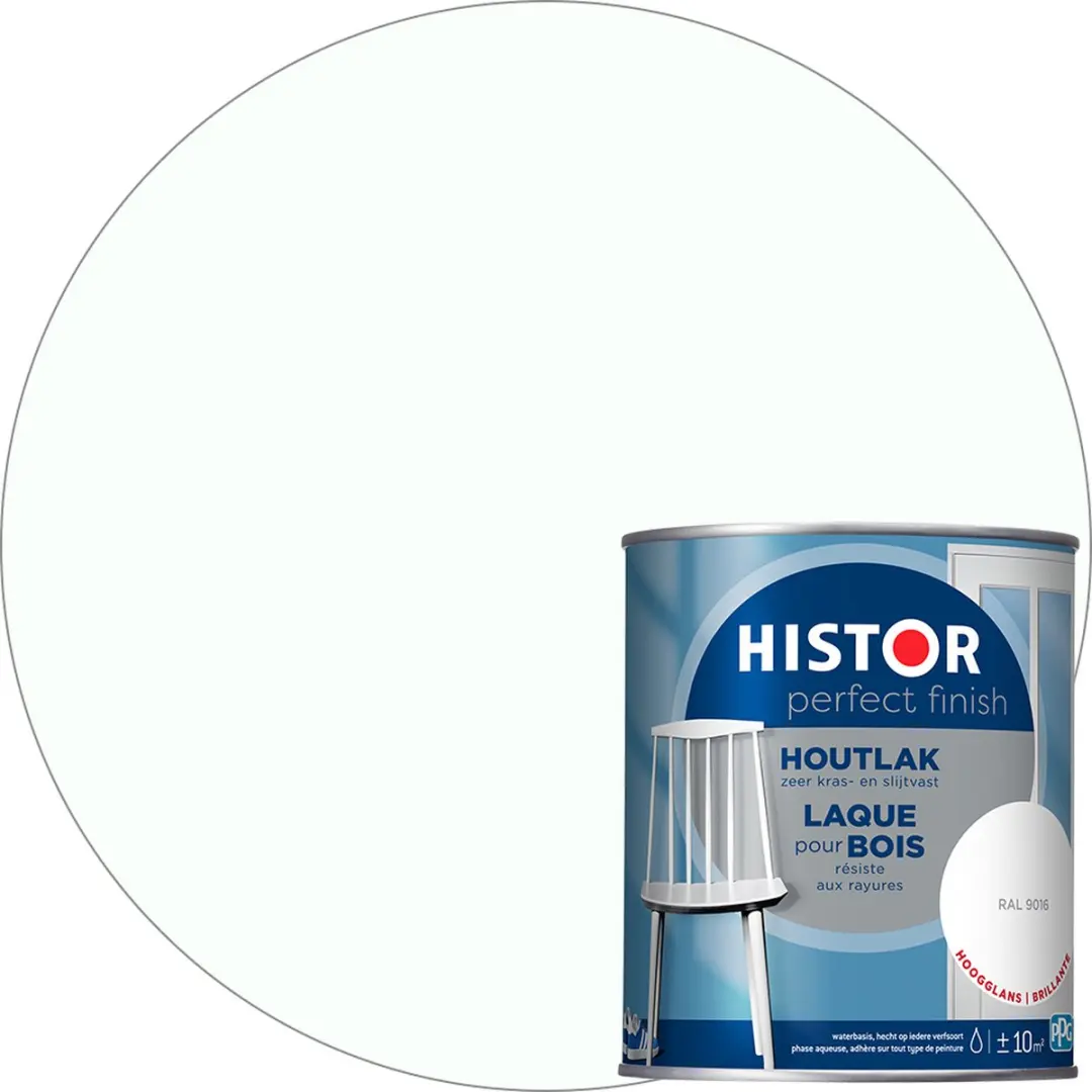 Histor Perfect Finish Houtlak Hoogglans 2.5L - Wit