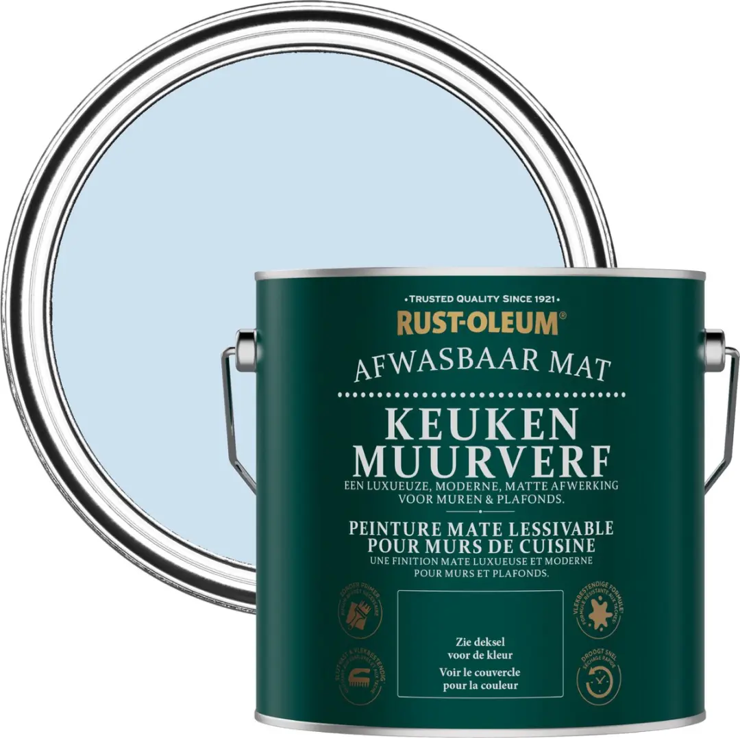 Rust-Oleum Poederblauw Keuken Muurverf 2,5L