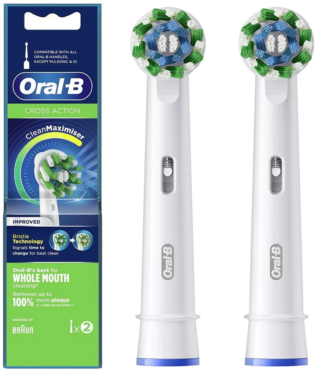 Oral-B Cross Action CleanMaximiser Opzetborstels 2 Stuks