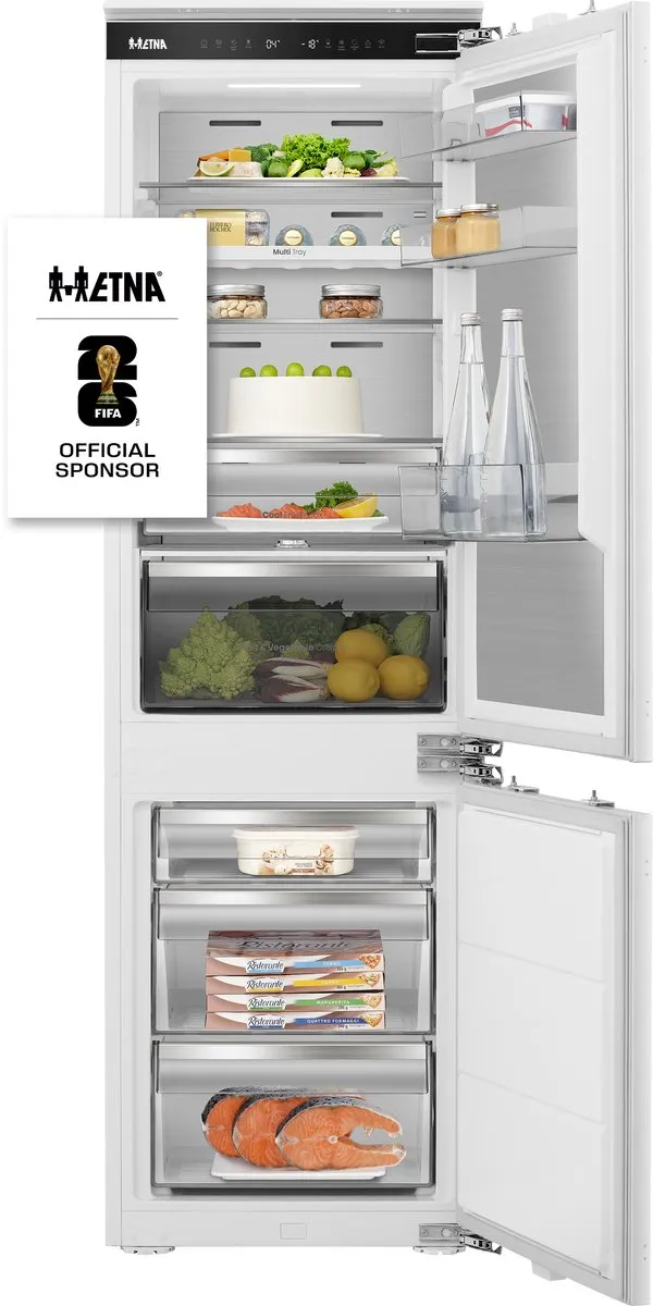 Etna KCD9178CNF Koel-Vriescombinatie 252L - No Frost - 34dB
