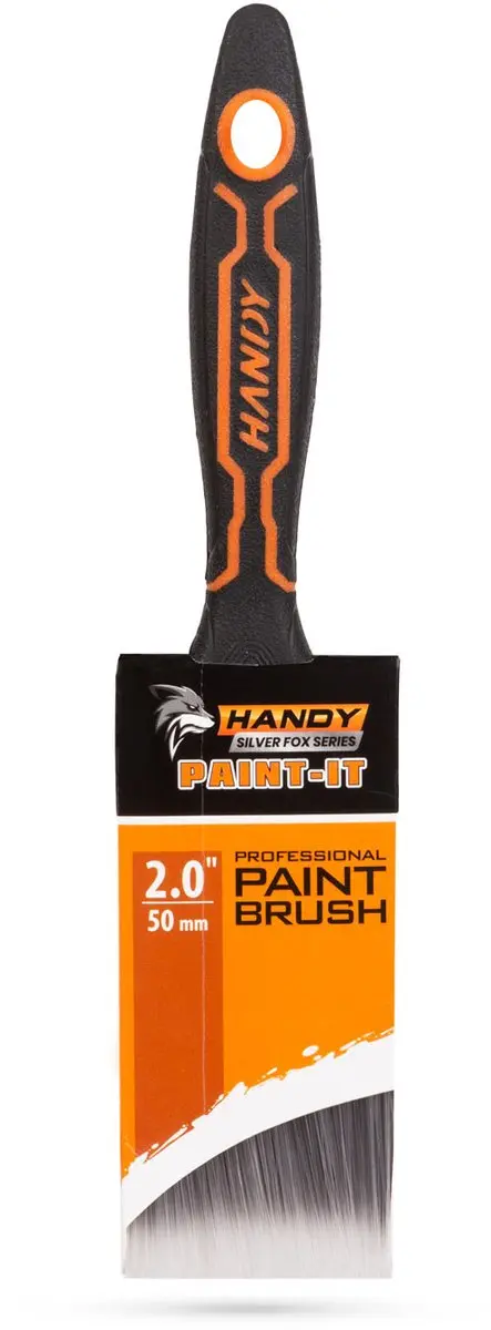Handy Platte Verfkwast 50mm - Zilver/Zwart