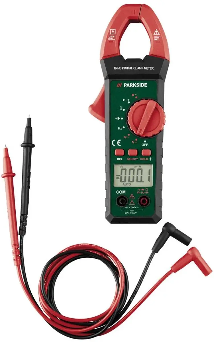 PARKSIDE Tangmultimeter - Zwart/ Groen/ Rood
