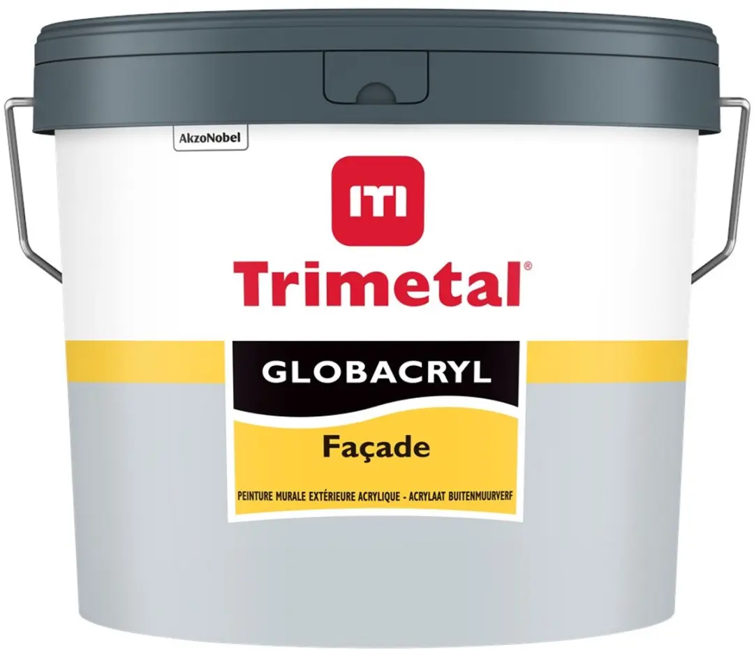 Trimetal Globacryl Façade Watergedragen Zijdeglans Buitenmuurverf 10L