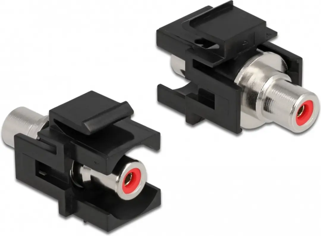 Delock Tulp Keystone Module - Audio Rechts Rood - Zwart