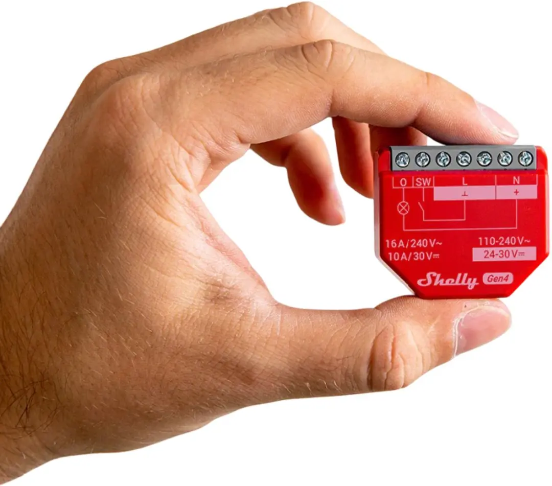 Shelly 1PM Gen4 S4SW-001P16EU Module - Rood - afbeelding 6 van 6