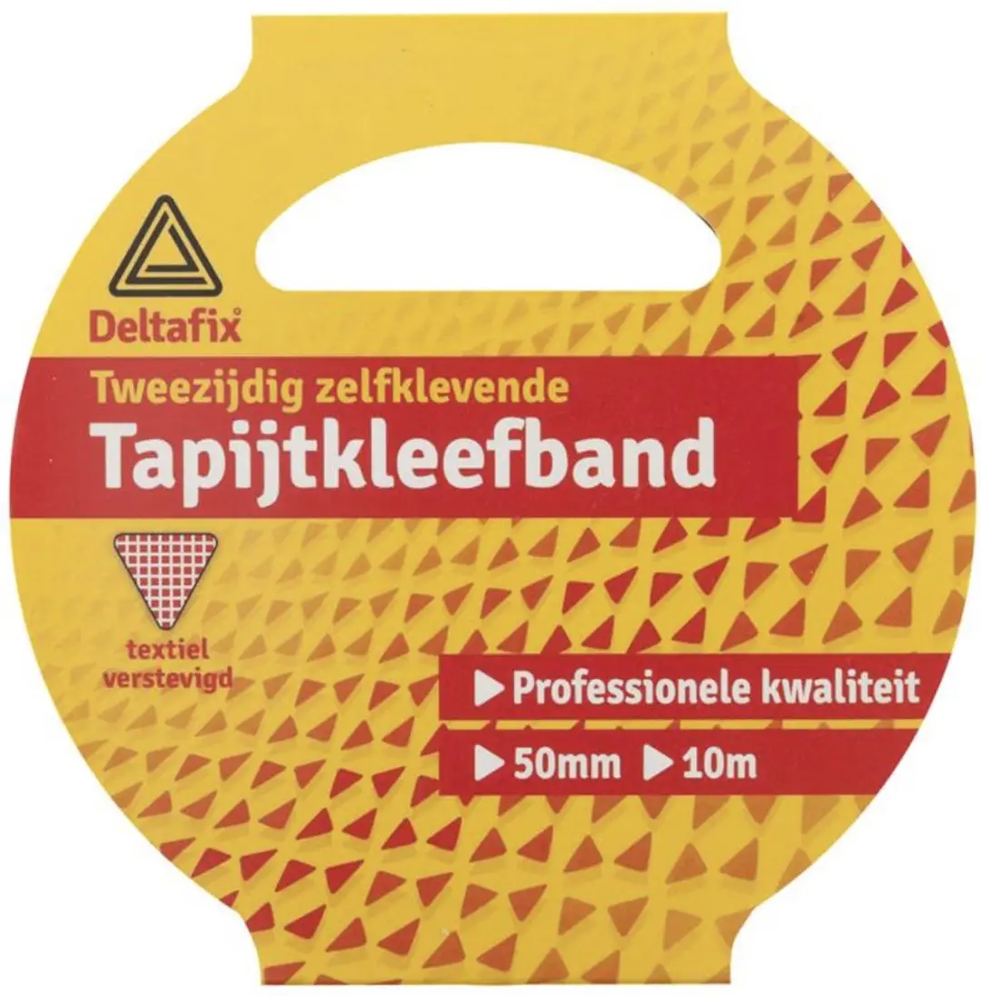 Deltafix Tapijttape Dubbelzijdig 10m x 50mm - Transparant