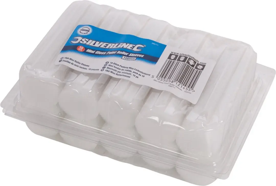 Silverline Mini Verfrollers 100mm - 10 Stuks