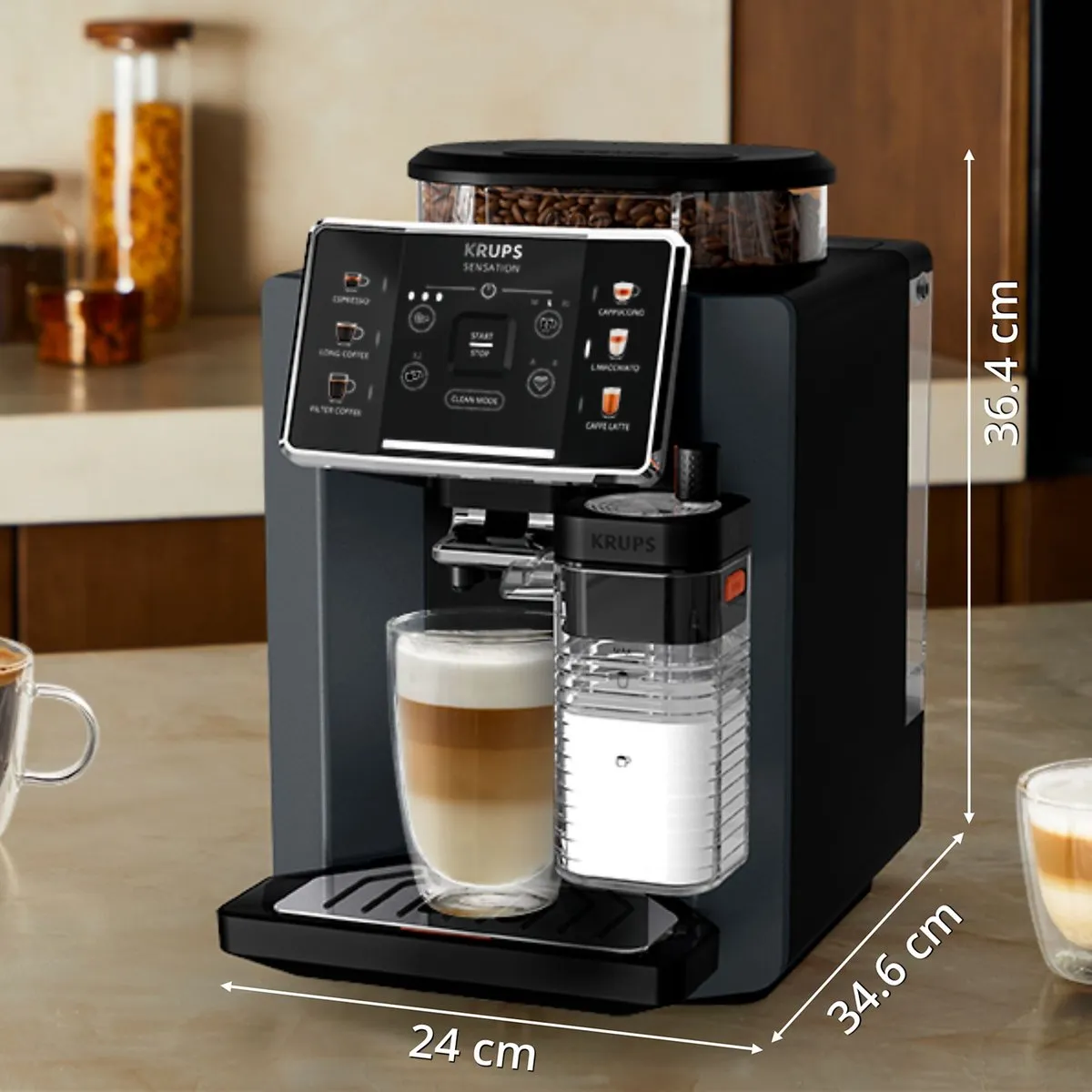 Krups EA912B Sensation Milk Volautomatische Espressomachine - Zwart