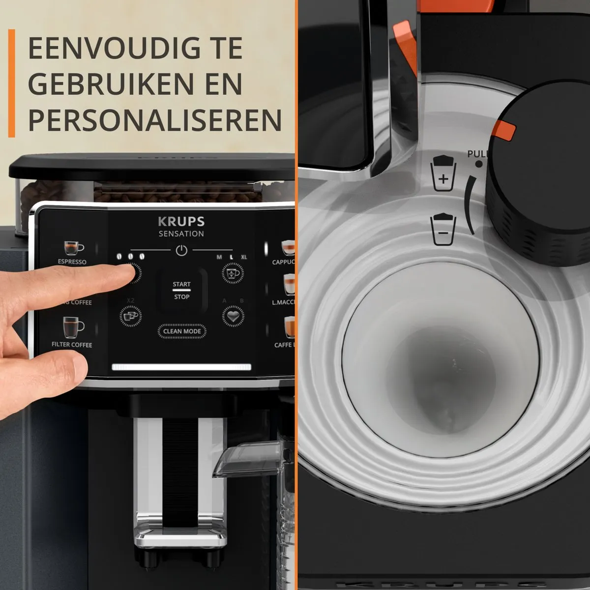 Krups EA912B Sensation Milk Volautomatische Espressomachine - Zwart