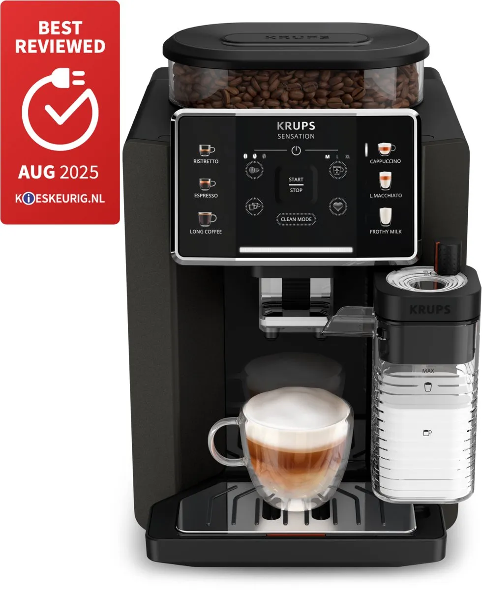 Krups EA912B Sensation Milk Volautomatische Espressomachine - Zwart