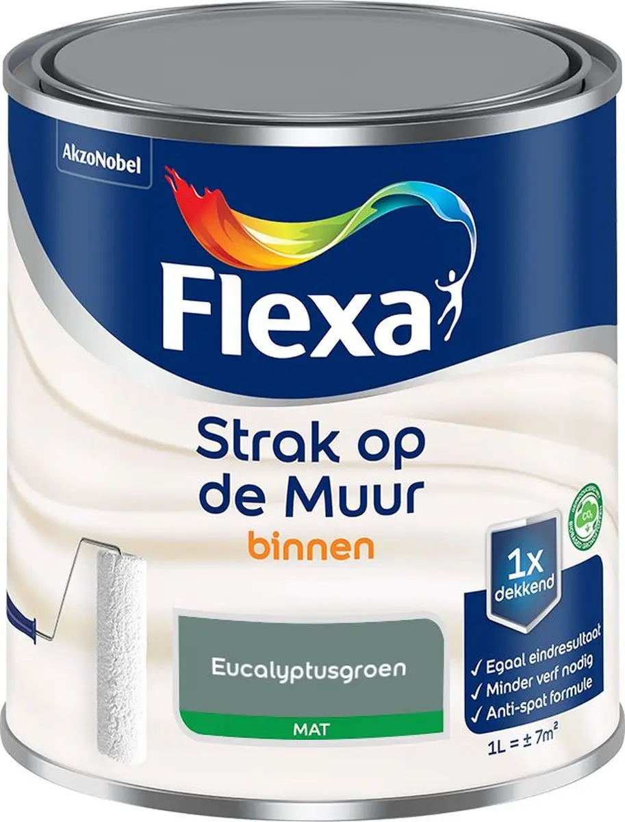 Flexa Strak Op De Muur Binnenmat Eucalyptusgroen 1L