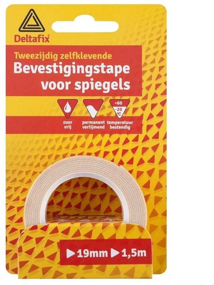 Deltafix Tweezijdige Spiegeltape 19mm x 1,5m