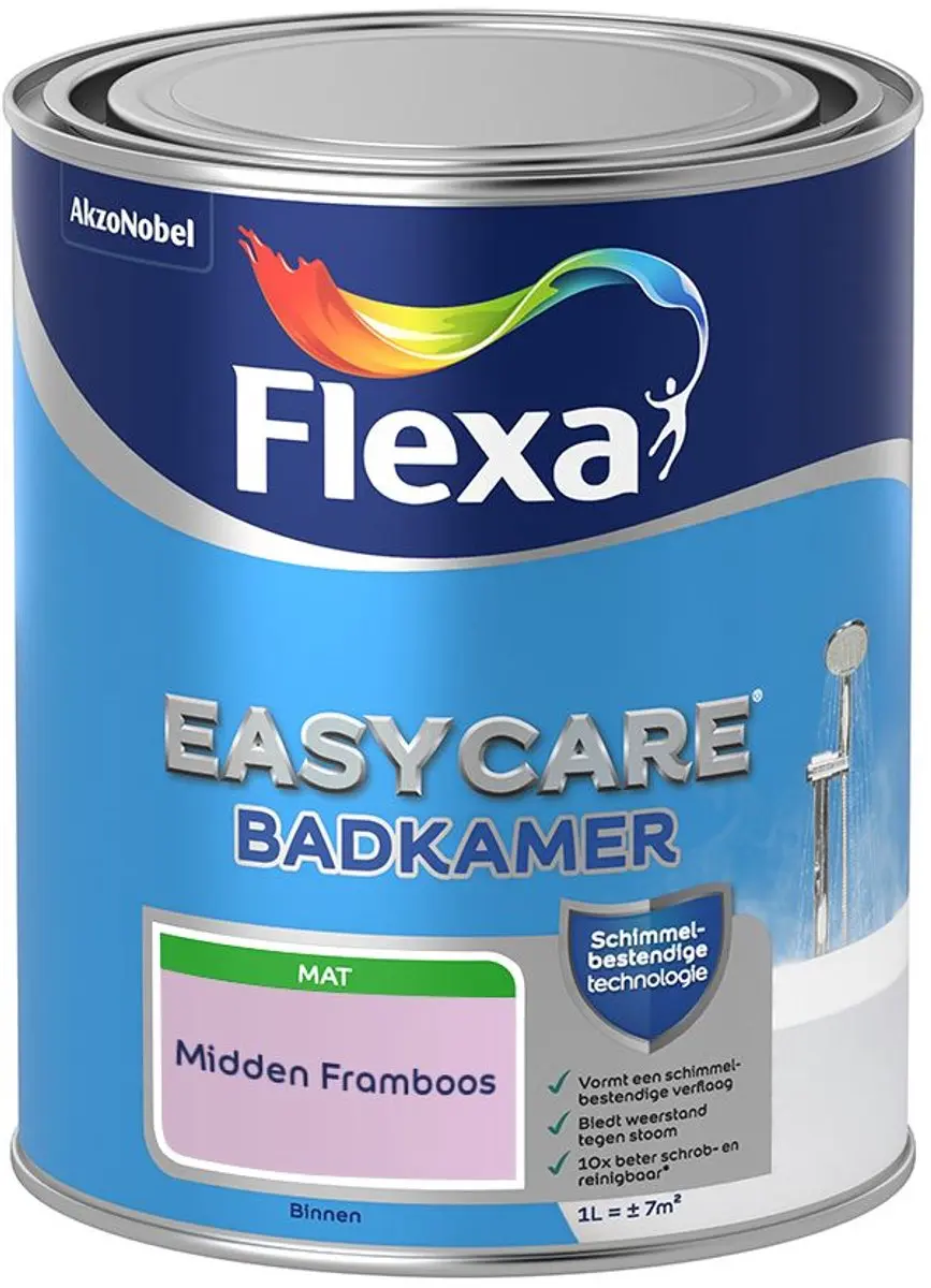 Flexa Easycare Badkamerverf Midden Framboos 1L